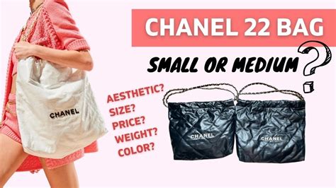 chanel 22bag medium|chanel 22 bag size comparison.